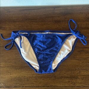 Blue Bikini Bottom with Side Ties